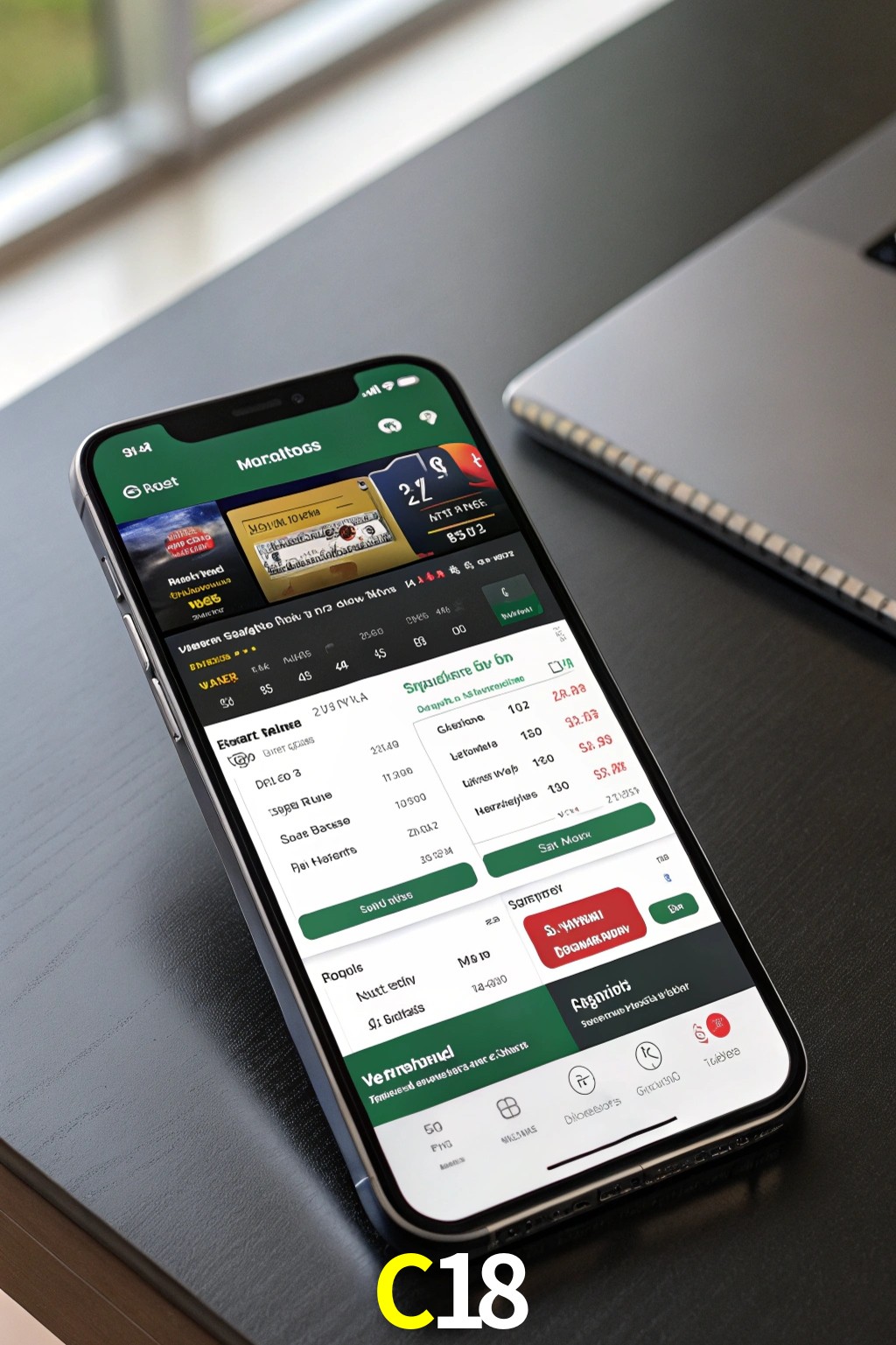 Baixe o aplicativo C18 para jogar a qualquer momento